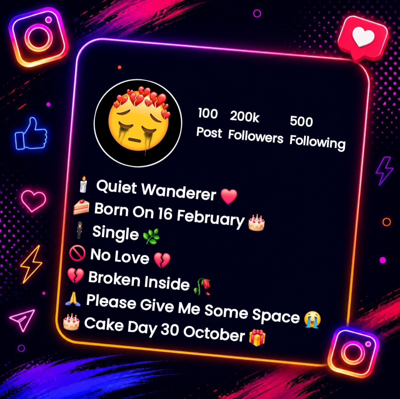 Broken Bio For Instagram For Boys