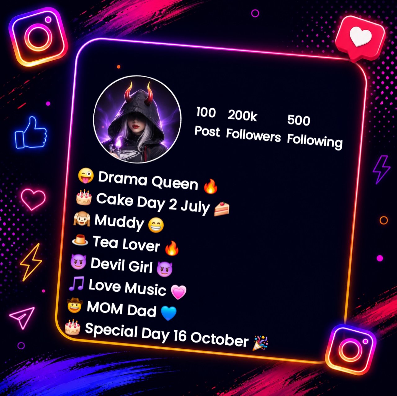 Devil Bio For Instagram For Girls