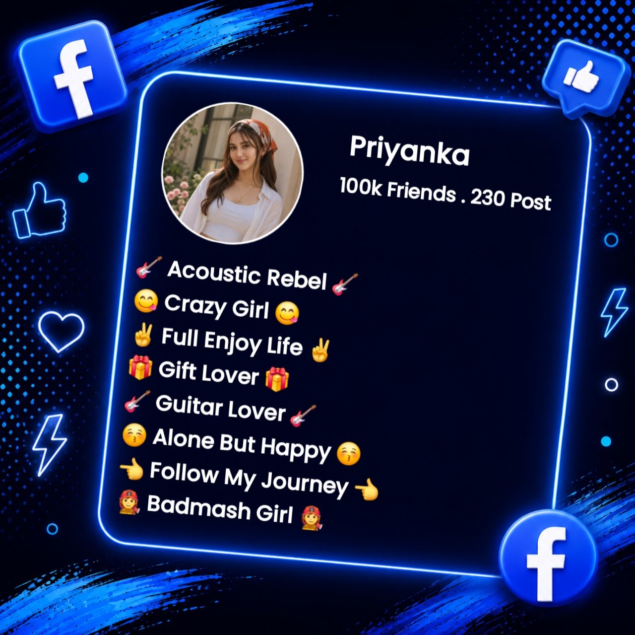 Stylish Bio For Fb For Girls