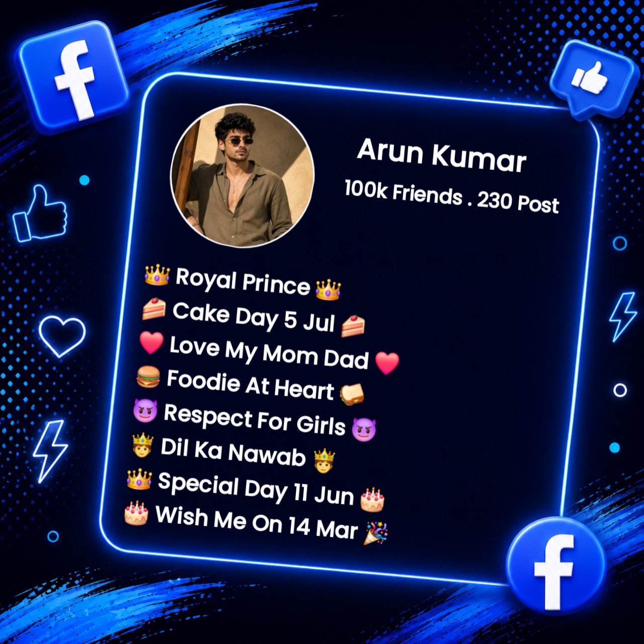 Facebook Stylish Bio Text