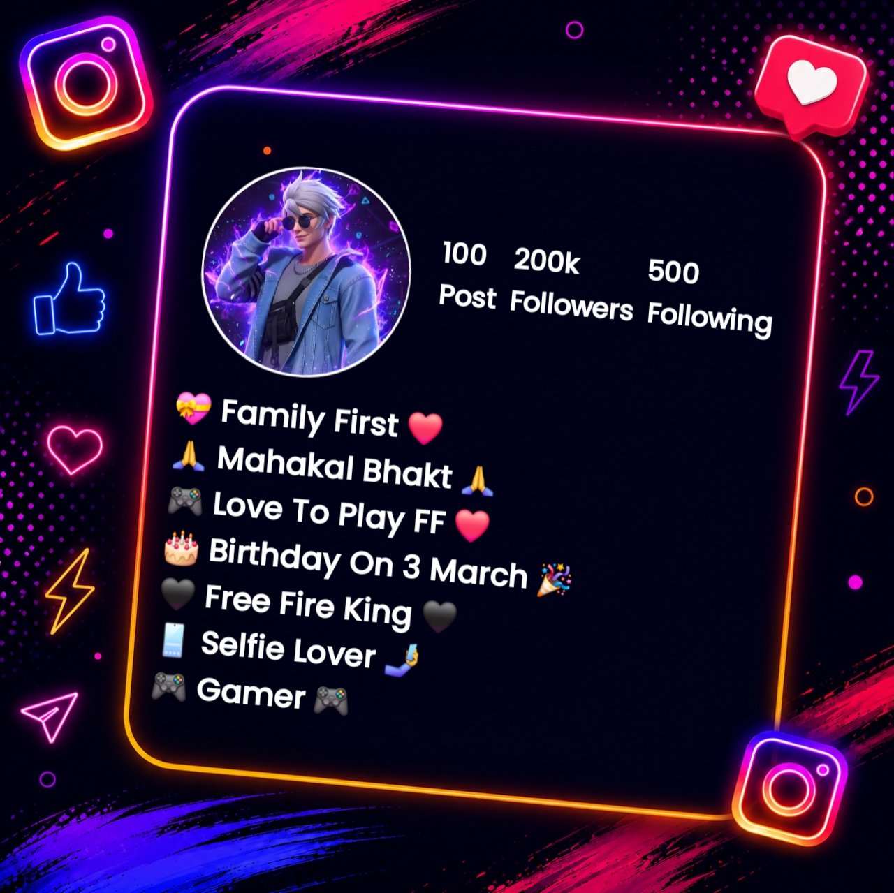 Stylish Instagram Bio Free Fire