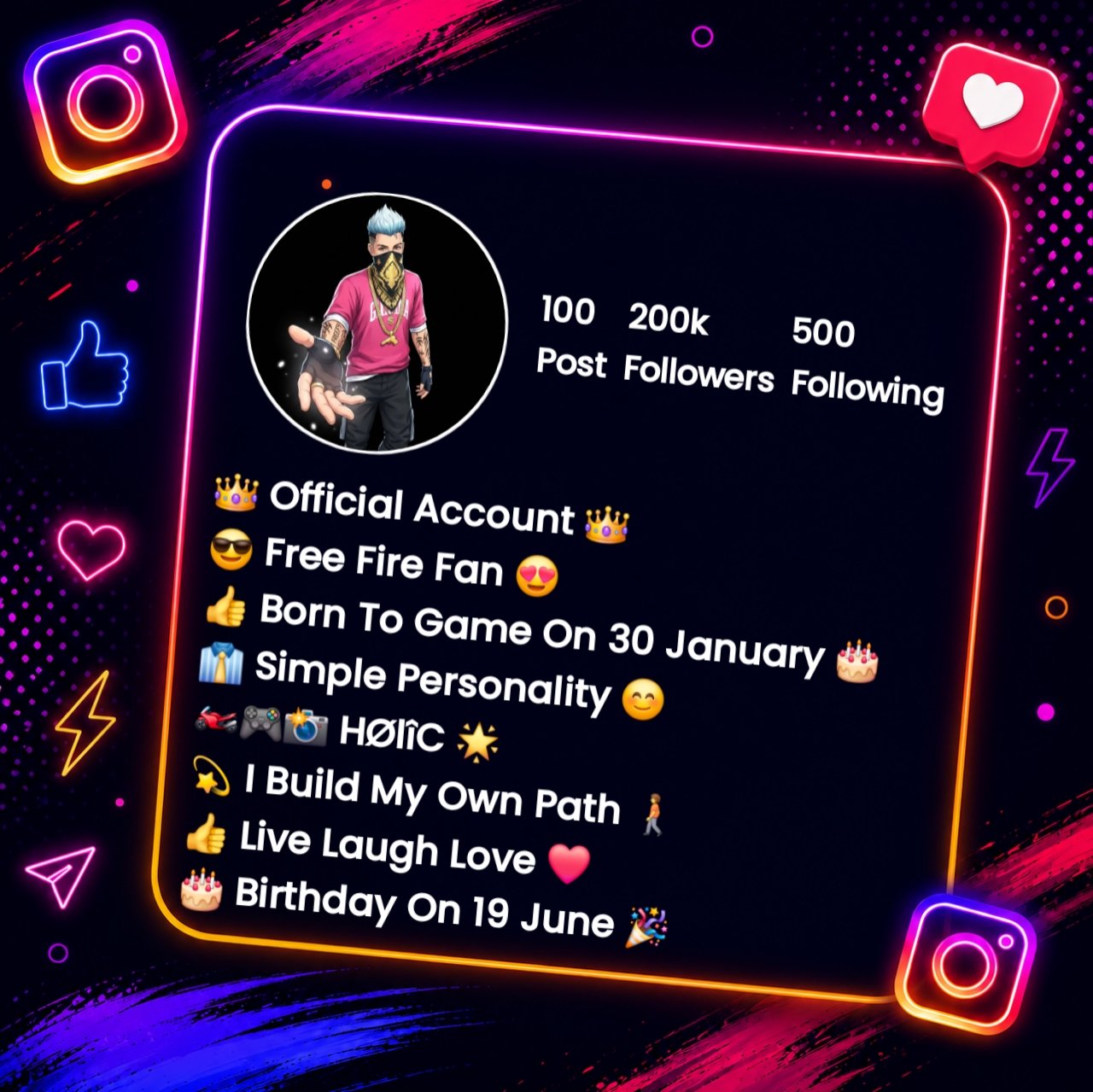 List Of Best Free Fire Instagram Bio