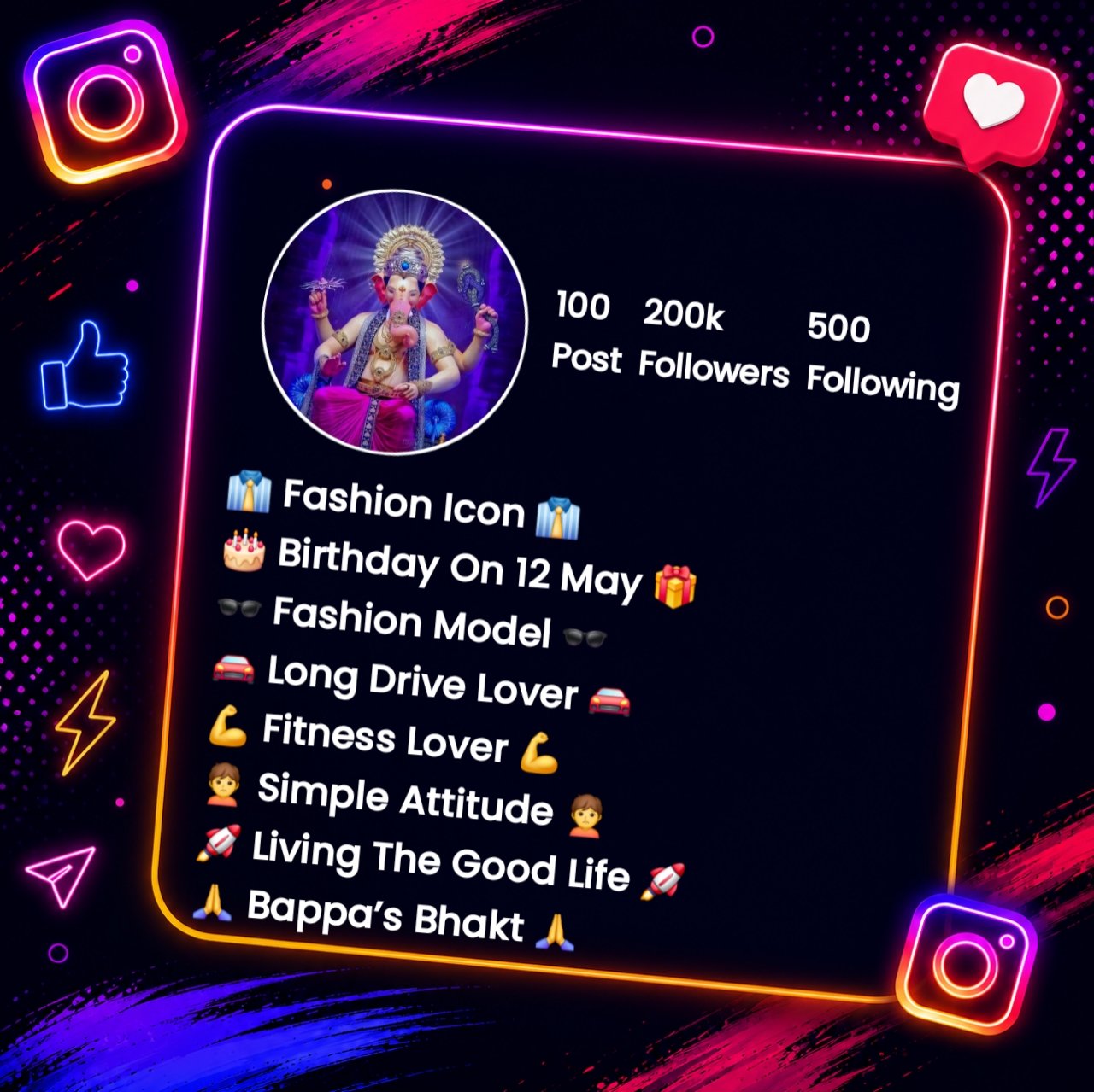 Ganesh Ji Bio For Instagram