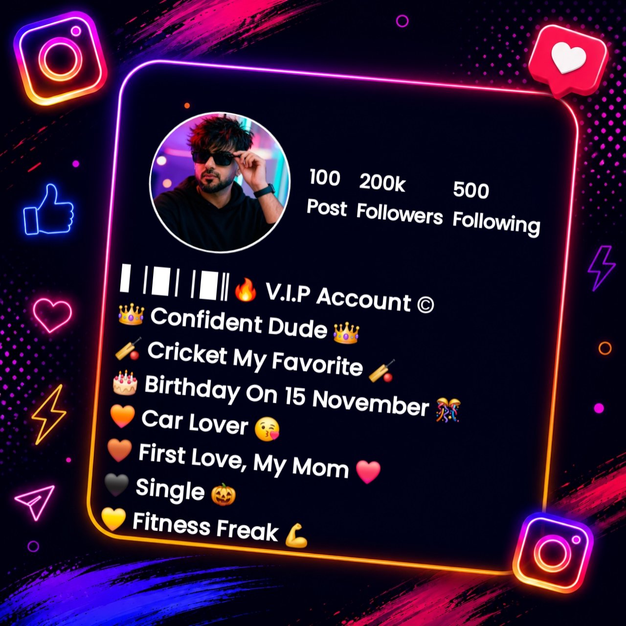 Instagram VIP Bio For Boys