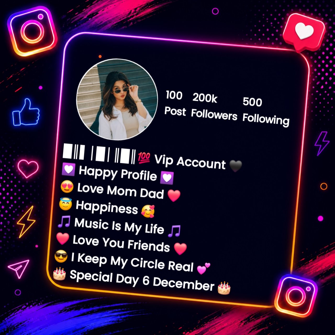 Instagram VIP Bio For Girls
