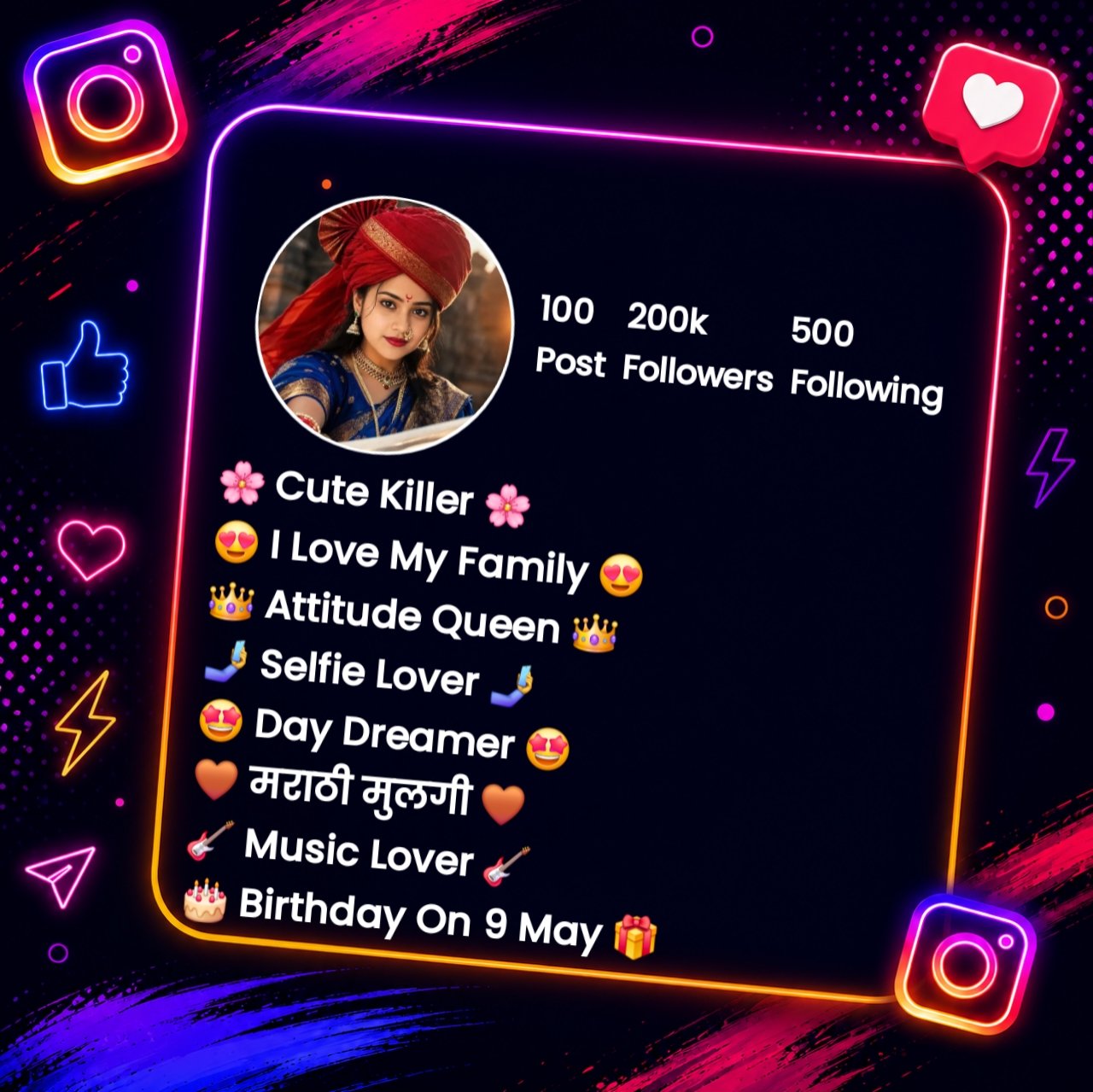Marathi Bio For Instagram For Girls