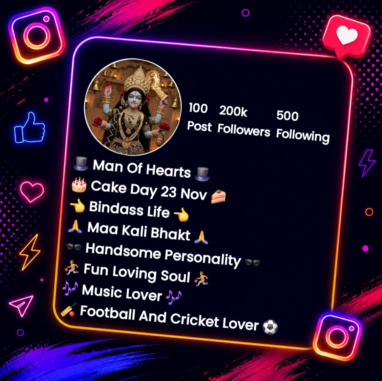 Jay Maa Kali Bio For Instagram With Emoji