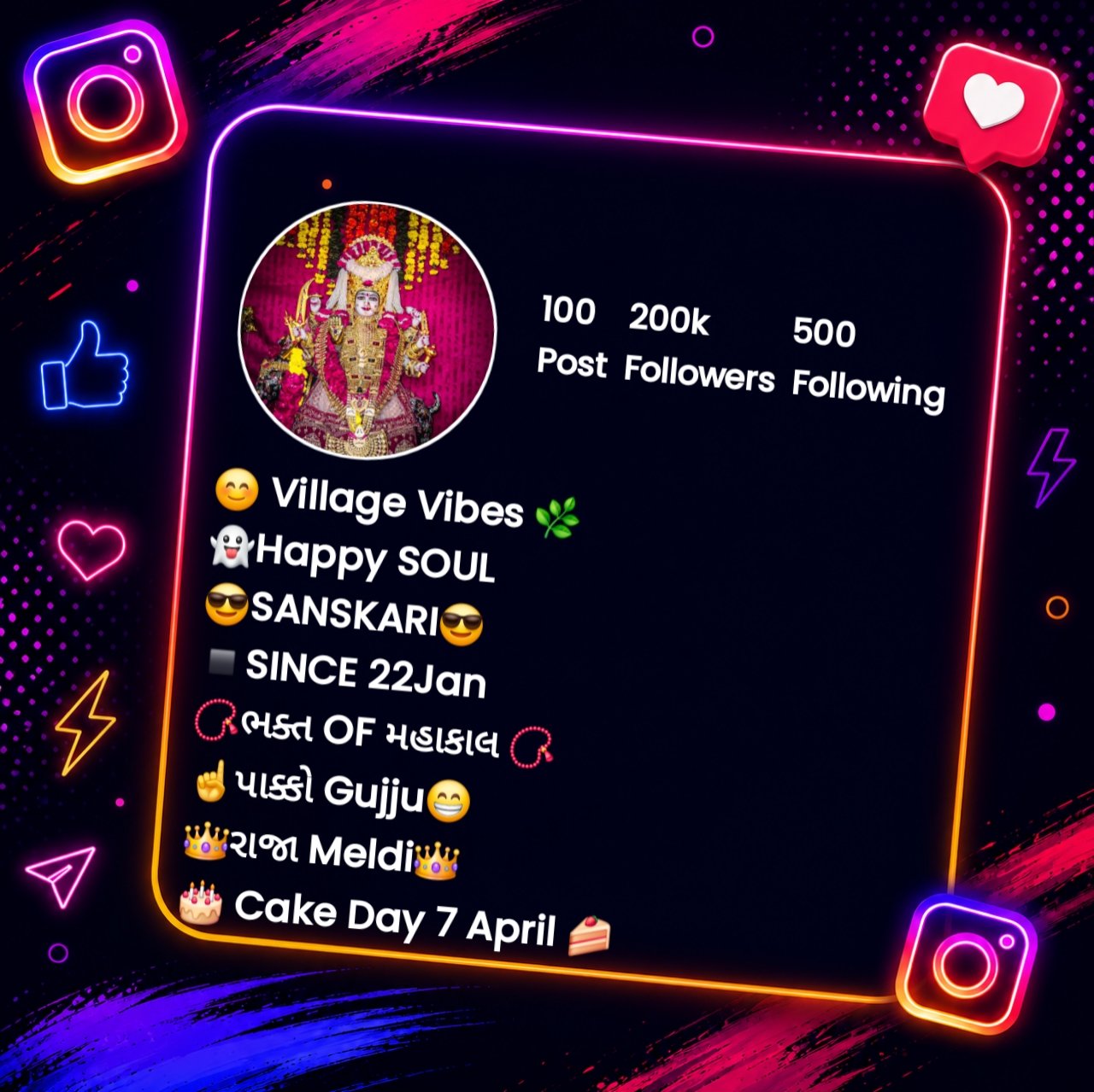 Instagram Bio For Maa Meldi Bhakt