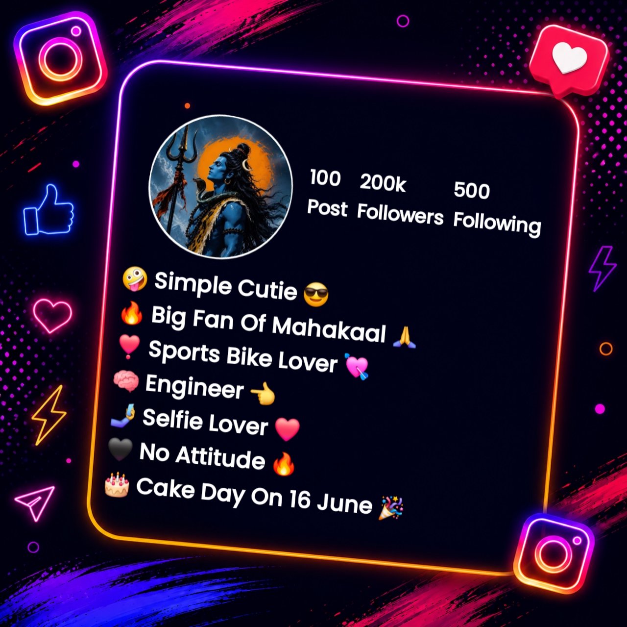 Instagram Bio Mahakal Stylish