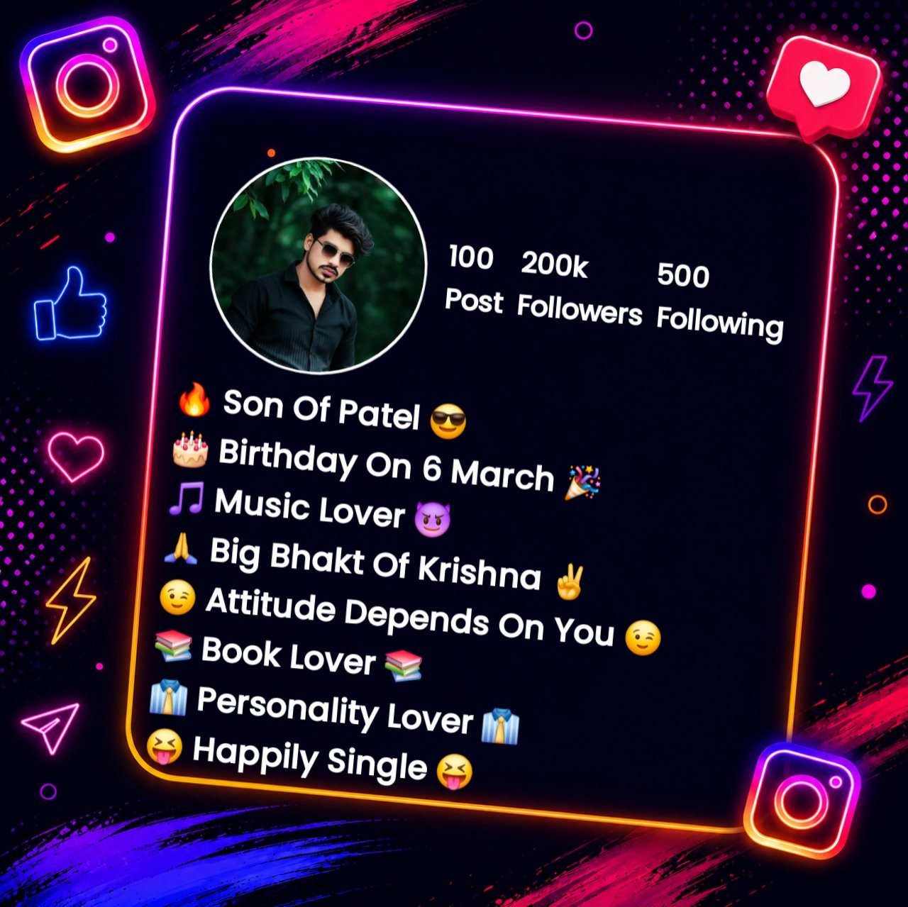 Patel Instagram Bio With Emoji