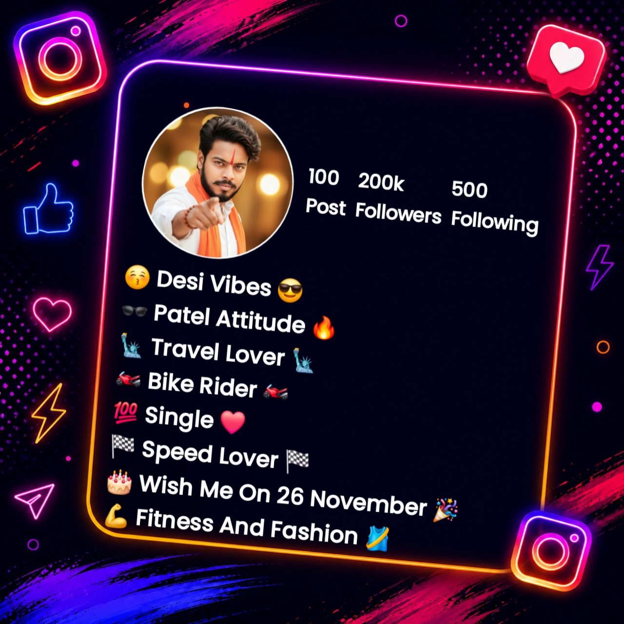 Instagram Bio For Patel Boys