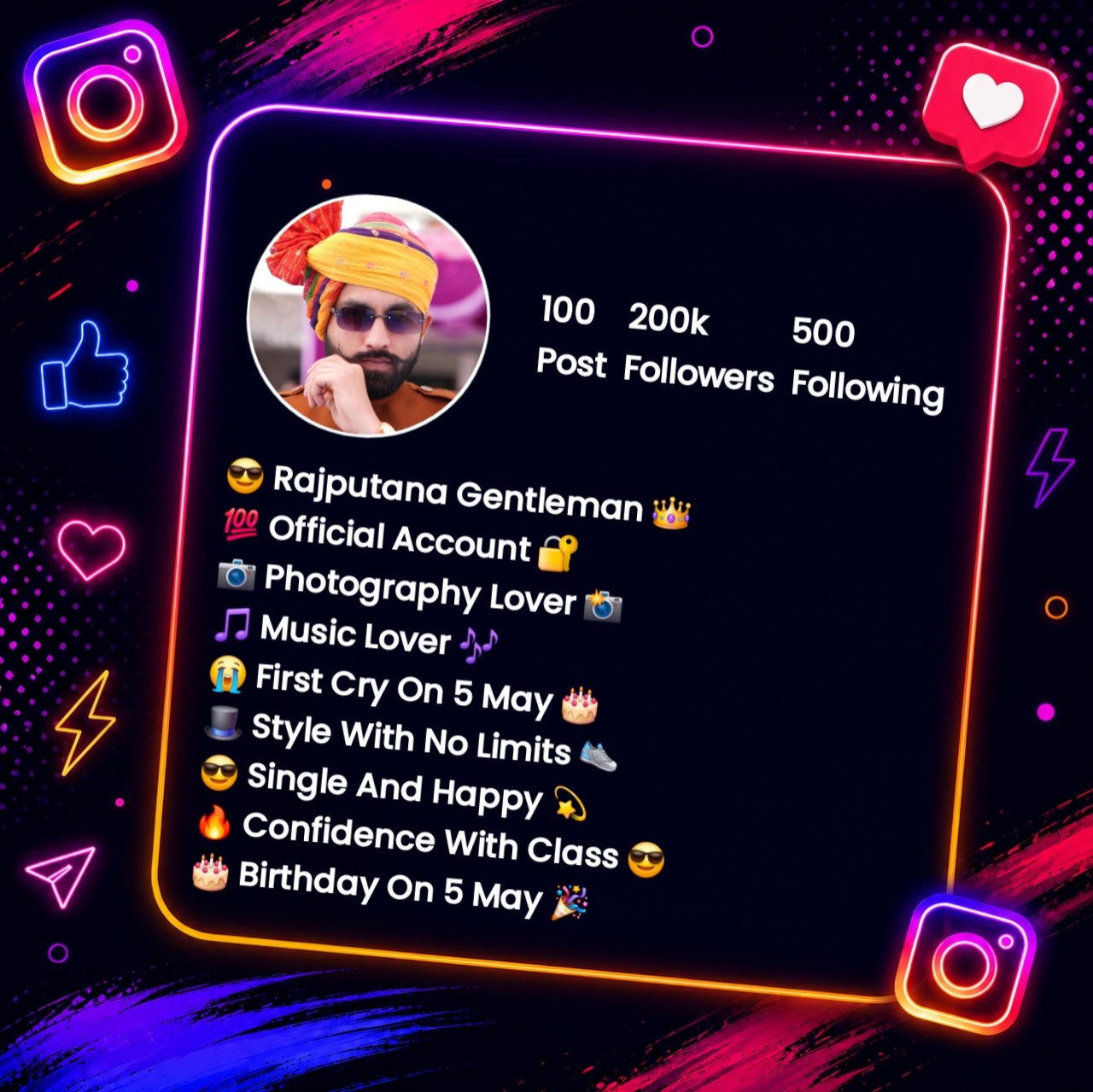 Stylish Instagram Bio For Rajput Boys