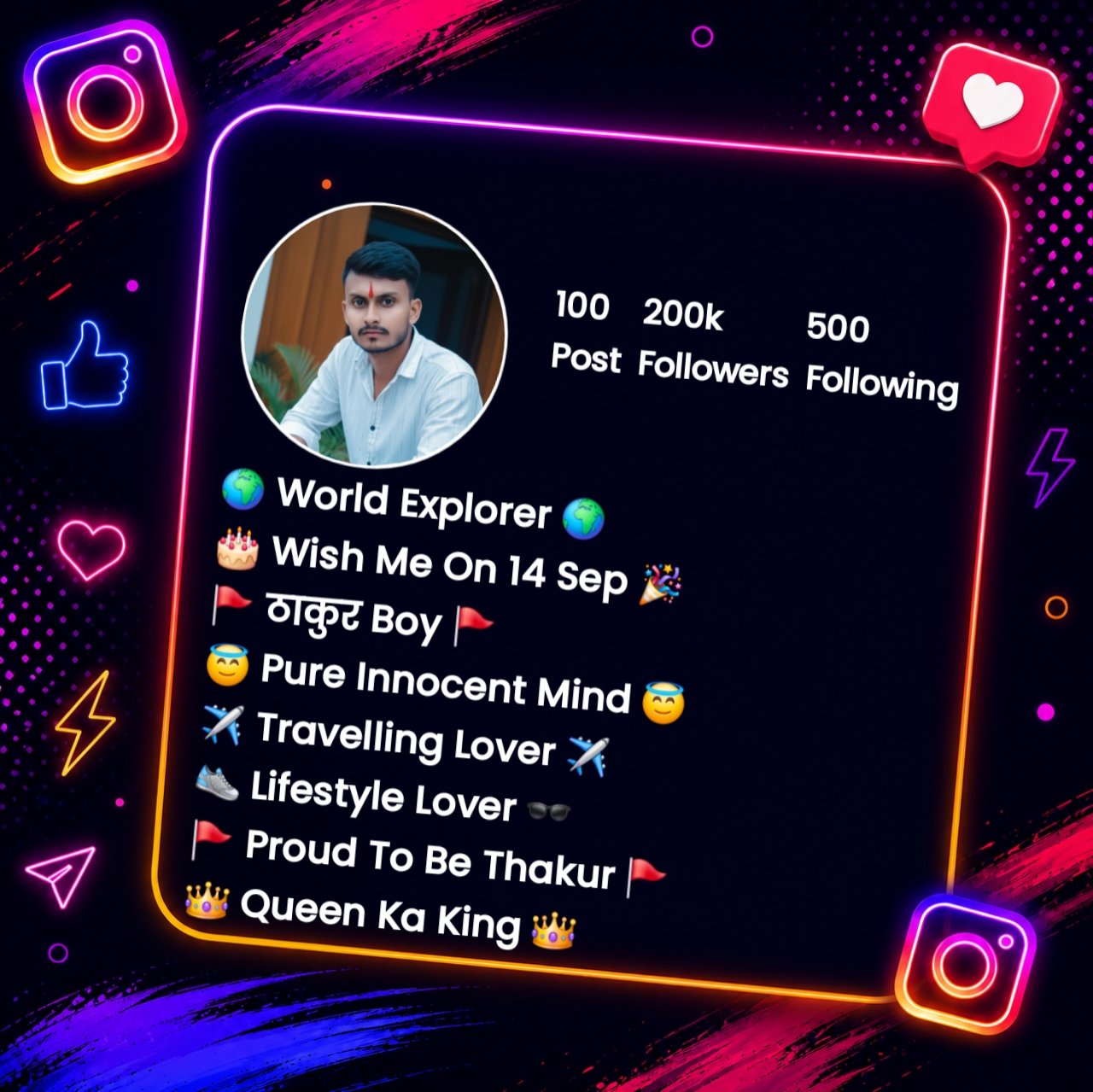 Thakur Bio For Instagram For Boys