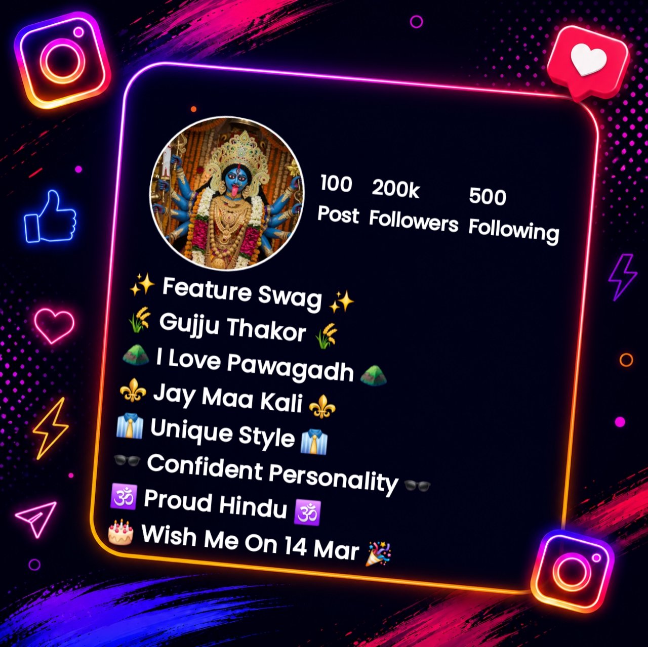 Jay Maa Kali Bio For Instagram