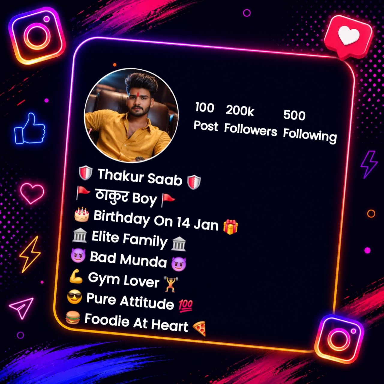 Thakur Bio For Instagram